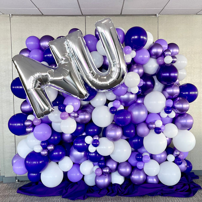 NorthWestern Graduation Balloon Wall 7x7