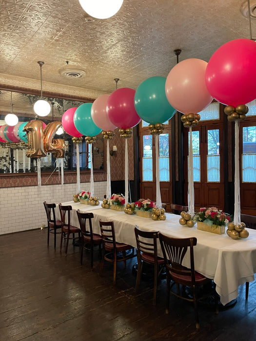 Cotton Candy Helium Tassel Balloons for Teen Birthday Party