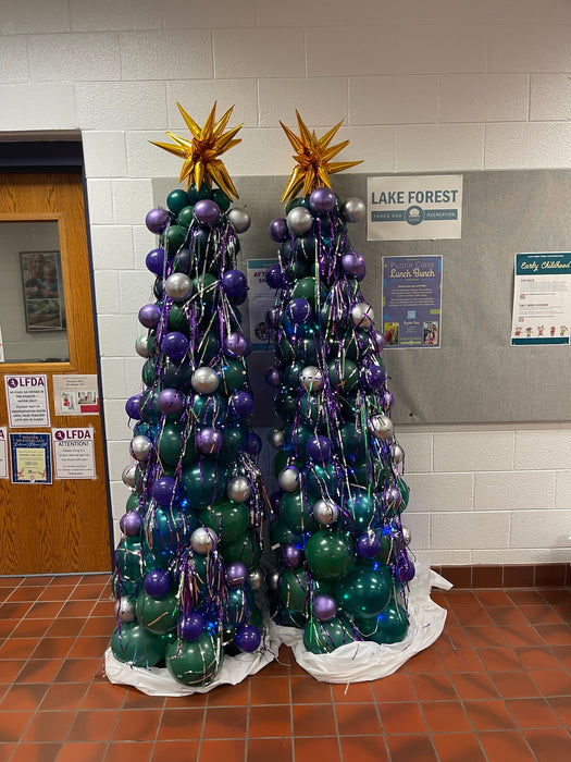 Tinsel Christmas Tree Balloon Sculptures