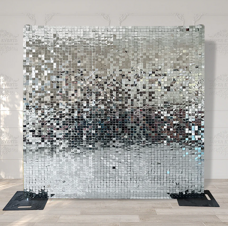 Silver Shimmer Wall Rental 7x7