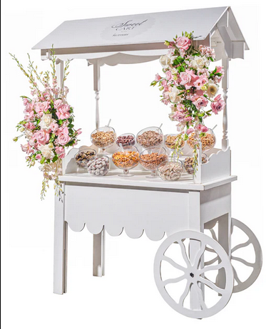 Candy Cart Rental 6 Foot Tall White