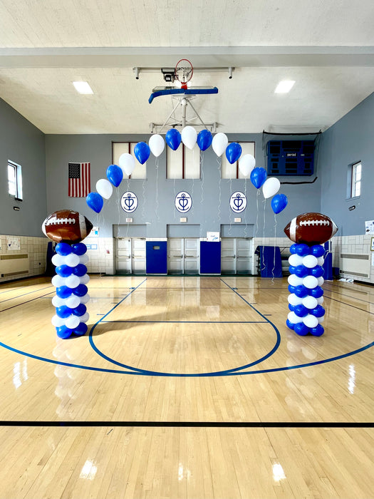 Football Column Classic String of Pearls School Balloon Arch
