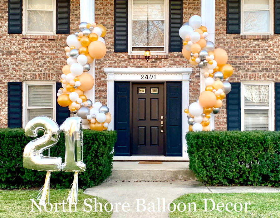 21st Birthday Organic Garland with Tassel Numbers