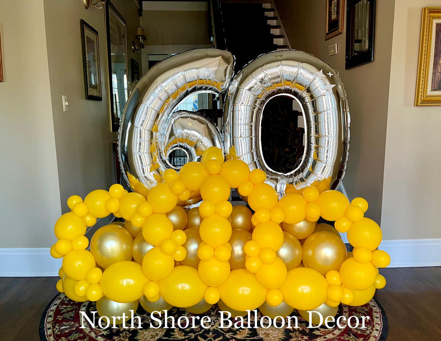 Royal 60th Birthday King & Queen Crown Sculpture with Numbers