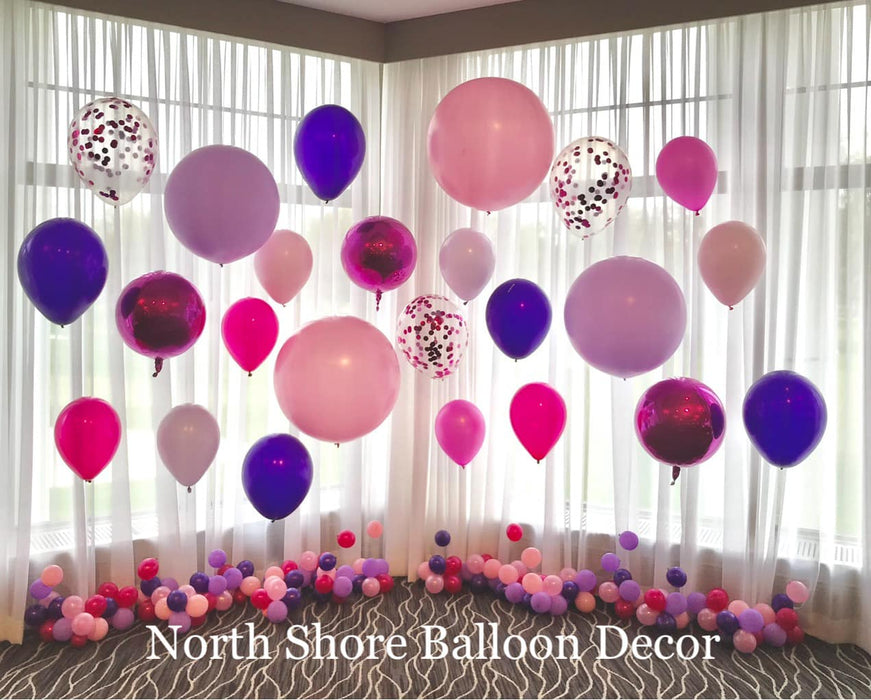 Glitzy Assorted Sizes Helium Balloon Wall