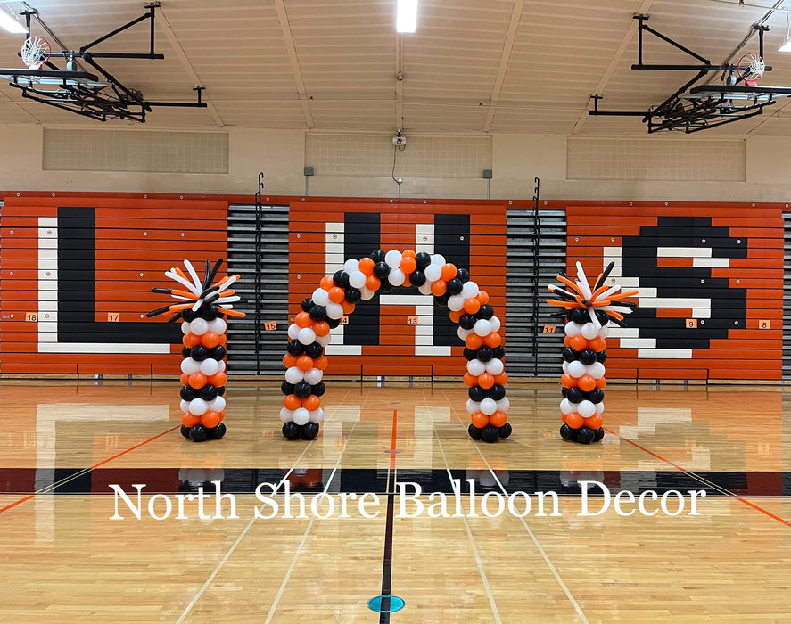 High Contrast School Spirit Classic Balloon Arch & Columns