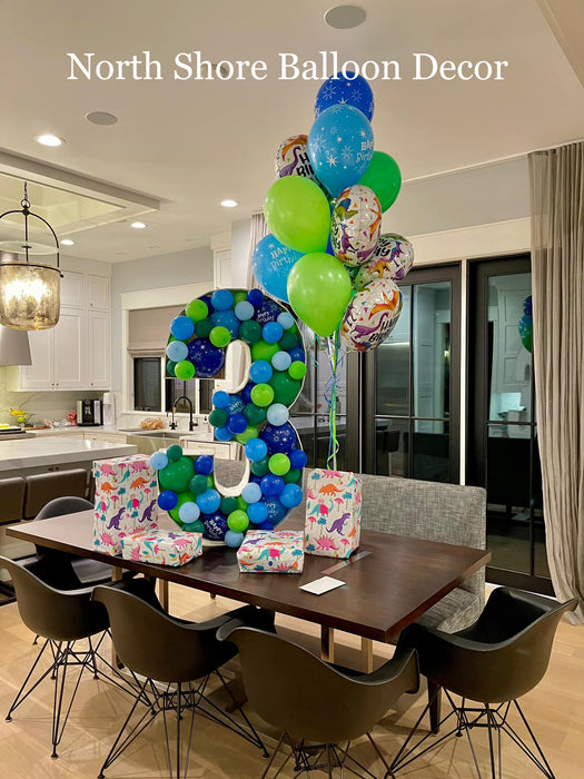 Thrilling Third Birthday Mosaic 3 & Helium Bouquet