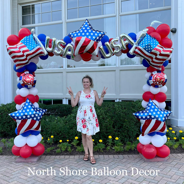 Star Spangled Banner Photo Frame Balloon Arch