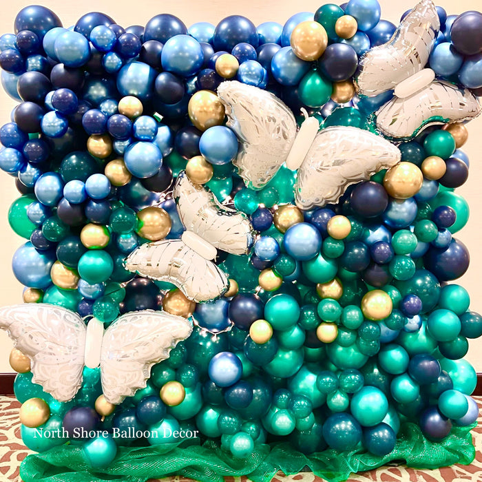 Starry Day Venue Event Balloon Wall with Butterflies