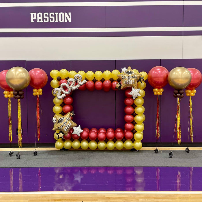 Class Colors High School Graduation Frame & Helium Tassels