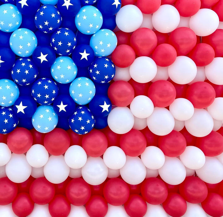American Flag 4th of July Balloon Wall