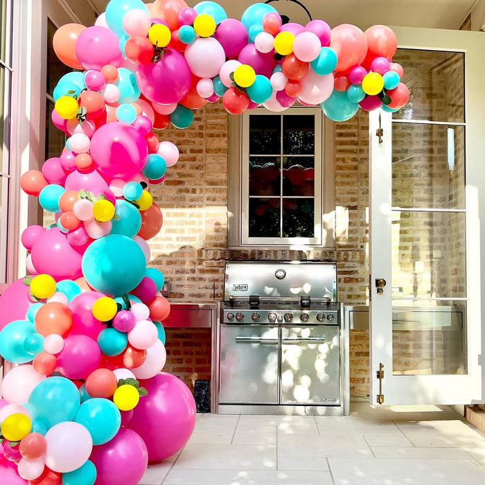Lemon Backyard Soiree Organic Demi Balloon Arch