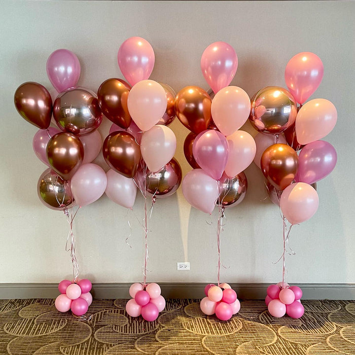 Blushing Celebration Helium Bouquets