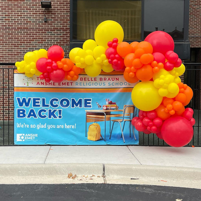 Sunrise First Day of School Sign & Organic Garland