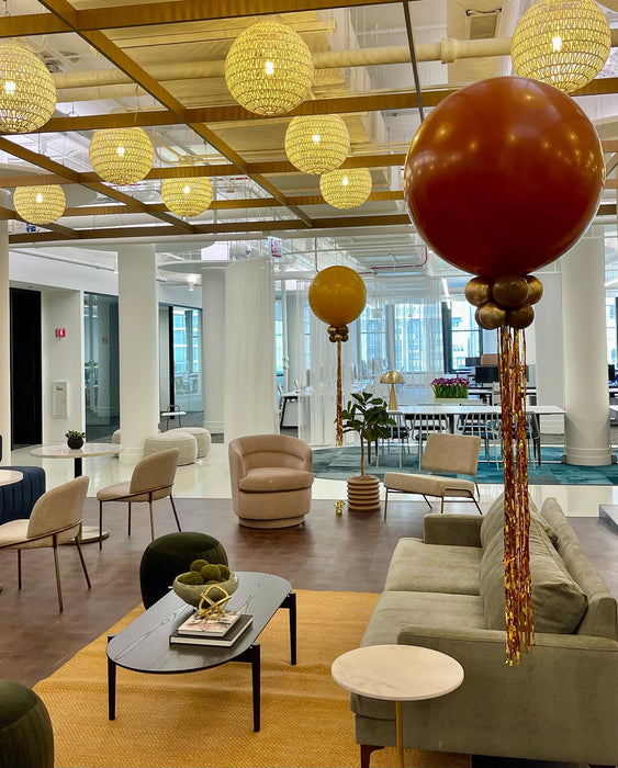 Ferrero Rochet New Office Garland Sign & Helium Tassels