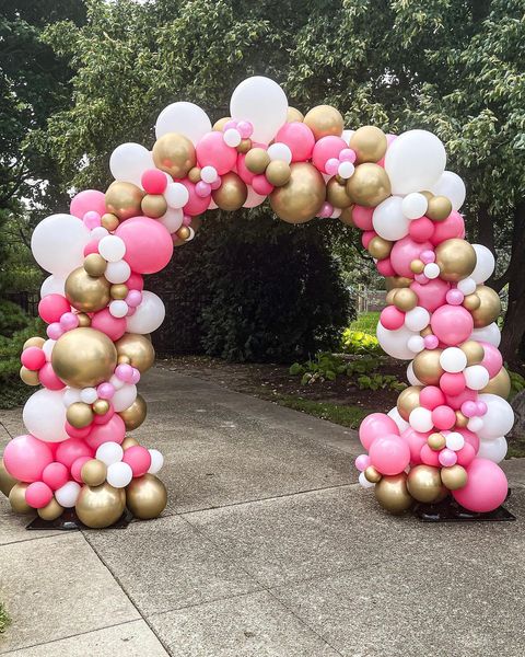 Charming Garden Bat Mitzvah Balloon Arch & Centerpieces