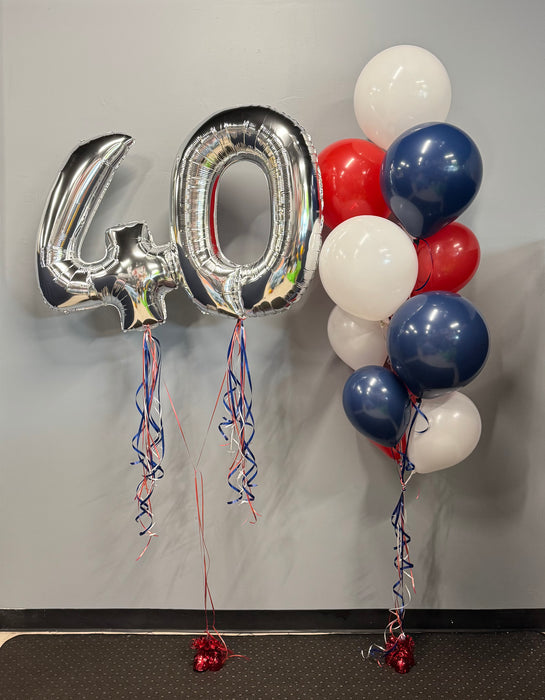 40 Birthday Bouquet & Standing Numbers Display