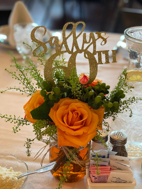Mason Jar Flower Centerpieces set of 6- Fresh Flowers