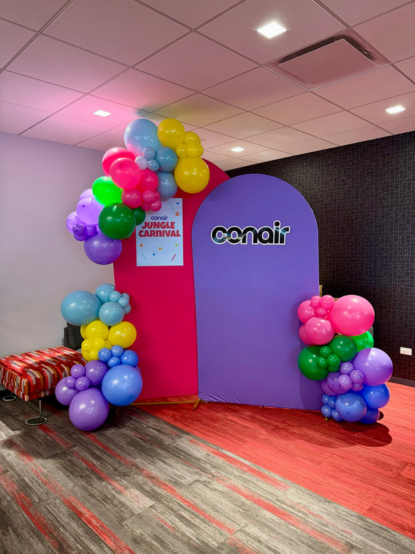 Corporate Backdrop and Balloon Garland