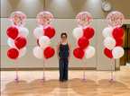 $175 Deluxe Corporate Confetti Helium Bouquet