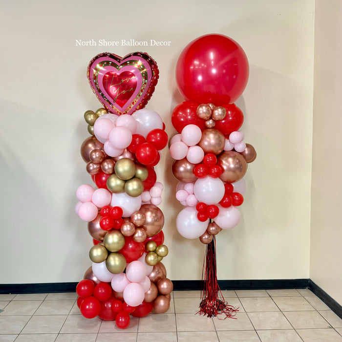 Valentines Day Balloon Columns