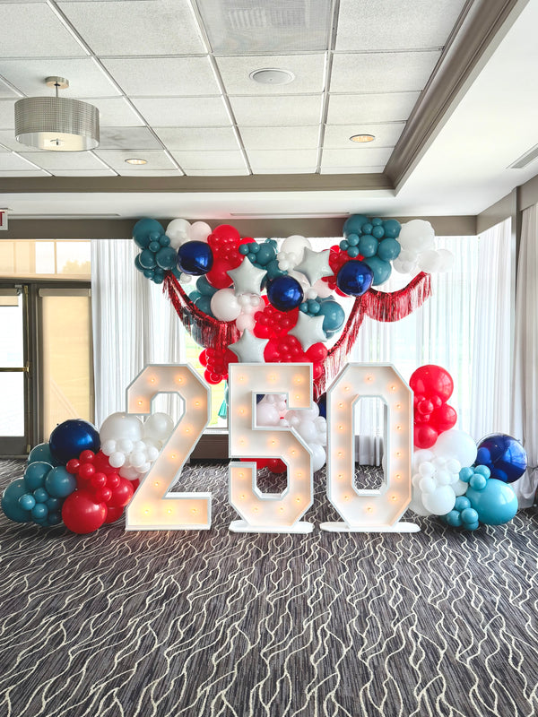 Patriotic Marquee Letter Rentals & Garland
