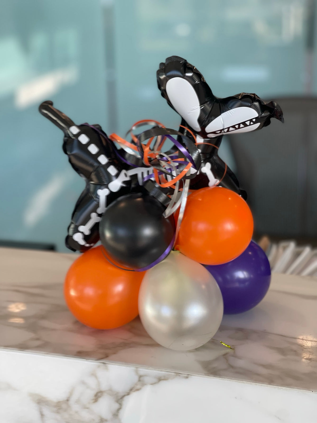 Festive Halloween Office Balloon Arch, Photo Op, Columns & Mini Sculptures