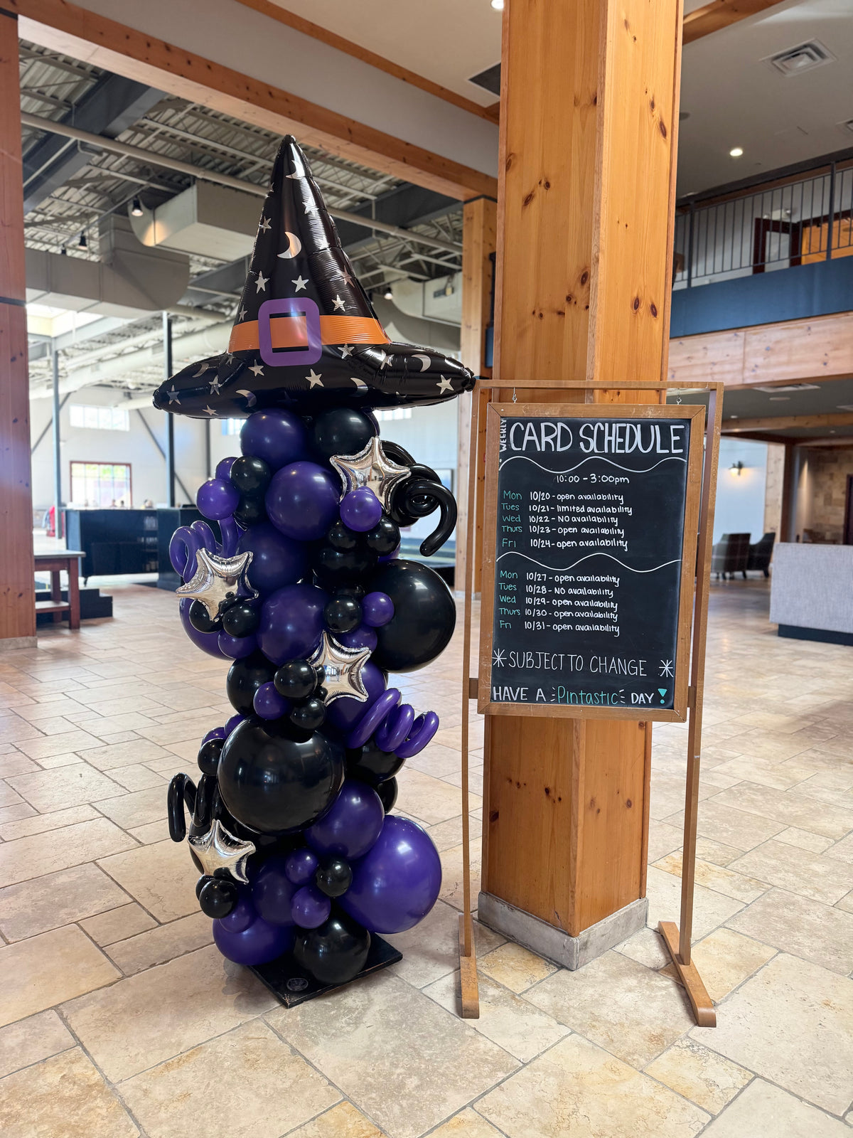 $225 Halloween Balloon Column Witch Theme