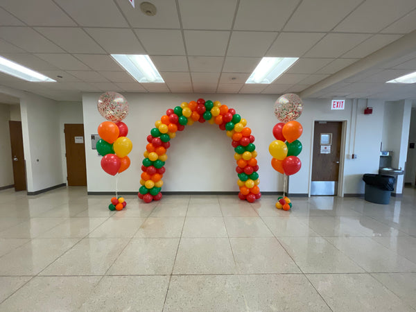 Fall Balloon Arch and Bouquets