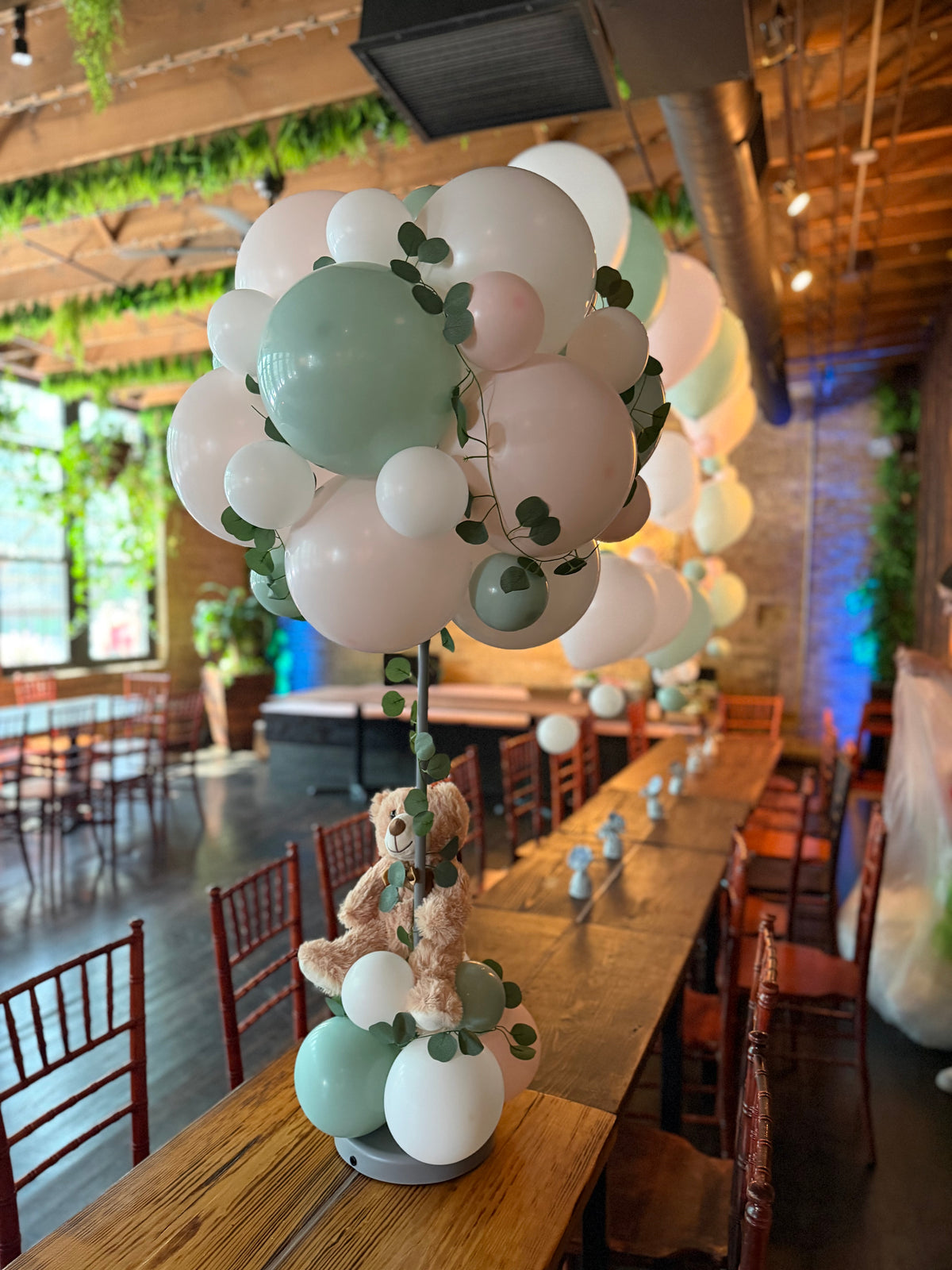 Baby Shower Teddy Bear Balloon Centerpiece