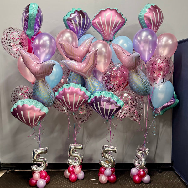 Mermaid Balloon Bouquet Delivery Set