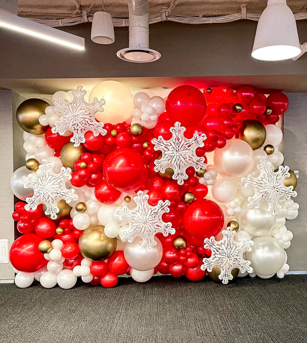 Snow Theme Corporate Balloon Photo Wall