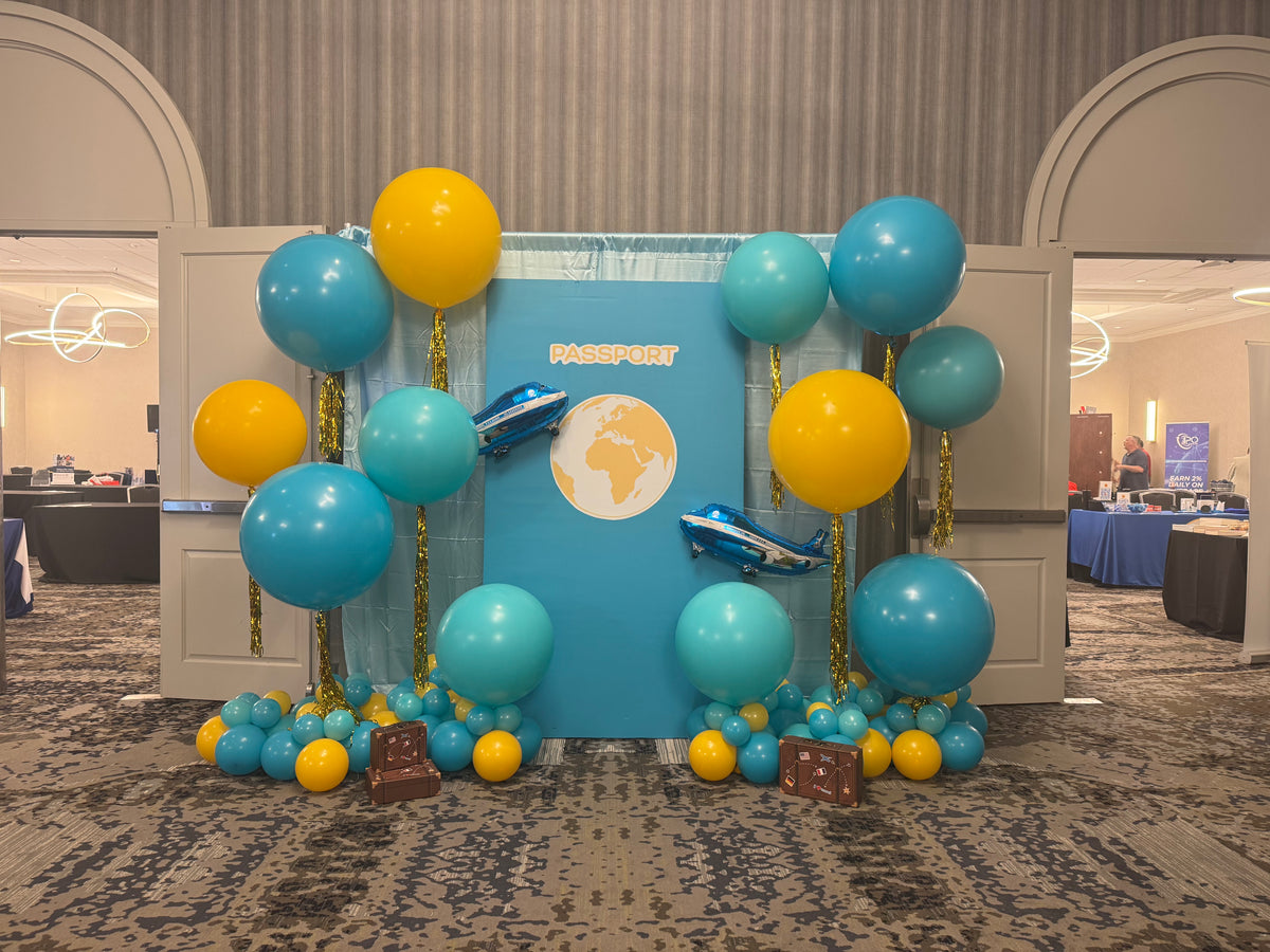 Travel Theme Passport Backdrop