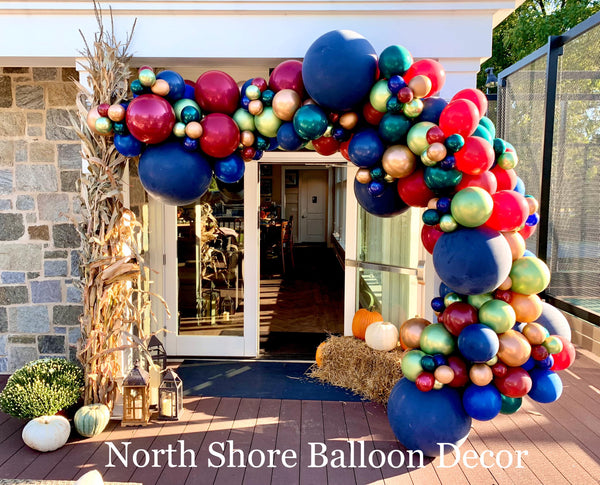Modern Fall Harvest Organic Garland Demi Balloon Arch