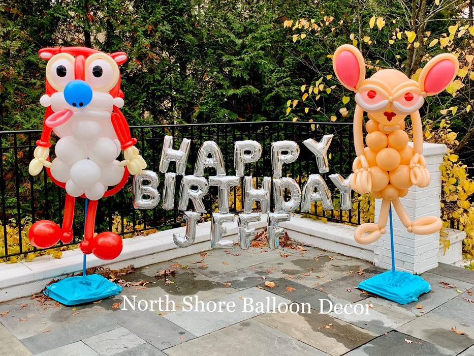 Cartoon Network Nickelodeon Sculptures & Happy Birthday Banner