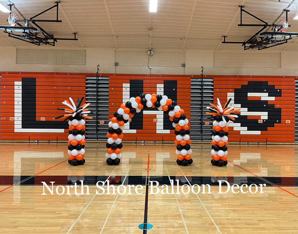 High Contrast School Spirit Classic Balloon Arch & Columns