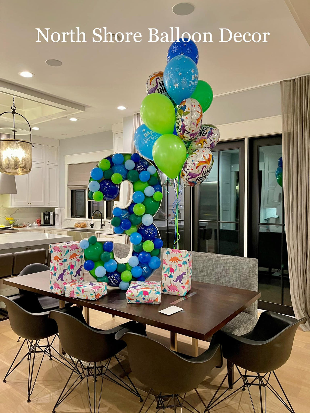 Thrilling Third Birthday Mosaic 3 & Helium Bouquet