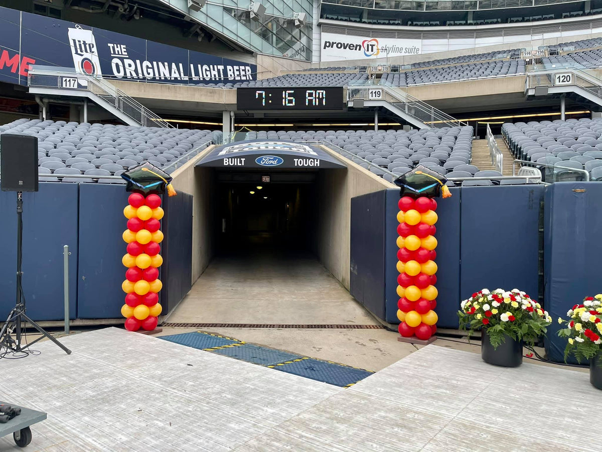 Soldier Field Graduation Balloon Columns