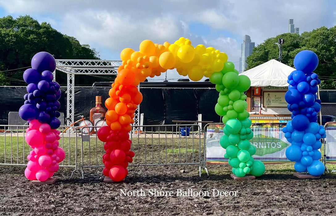 Pride Day LGBT+ Rainbow Organic Arch & Columns