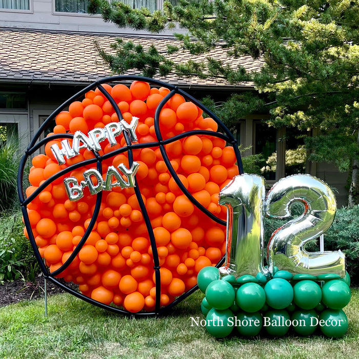 Basketball 12th Birthday with Ball Sculpture & Numbers