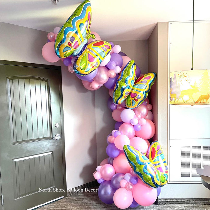 Fluttery Children's Birthday Demi Balloon Arch