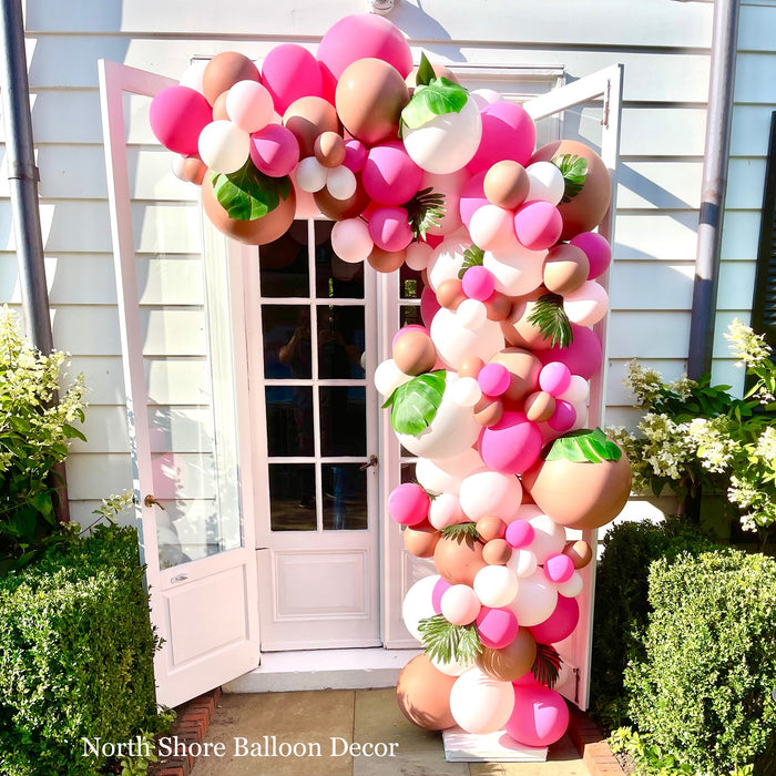 Tropical Residential Party Doorway Demi Balloon Arch