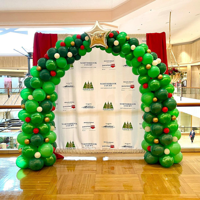 Polished Happy Holidays Corporate Photo Op Arch
