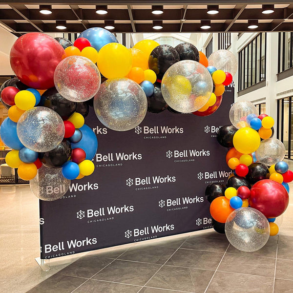 Lively Promotional Event Backdrop Garland