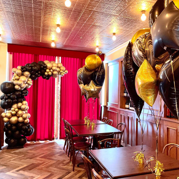 Exclusive Party Organic Demi Balloon Arch & Helium Centerpieces