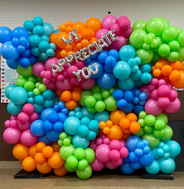 Noteworthy Teacher Appreciation Organic Balloon Wall