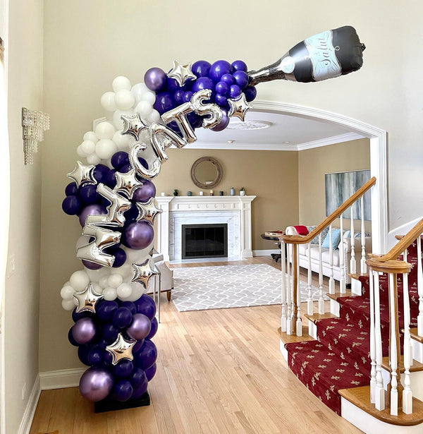 Bubbly Brunch Demi Balloon Arch with Champagne Foil