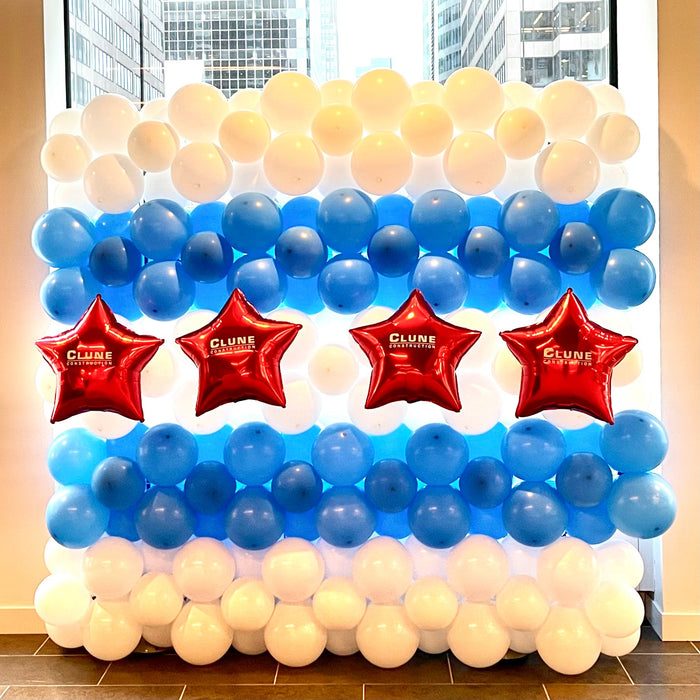 Patriotic Corporate Event Balloon Wall with Stars