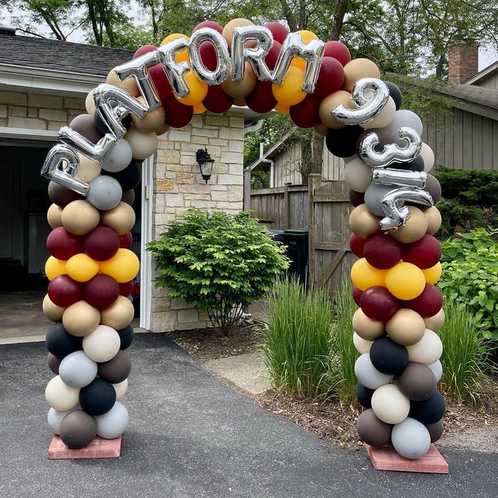 Moody Congratulations Drive Way Balloon Arch with Letters