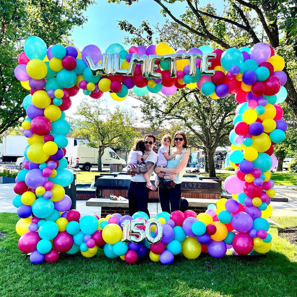 Athletic Event Photo-Op, Classic Balloon Arch & Organic Puffs